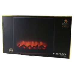 Semineu decorativ cu LED si efect de flacara in miscare 41x25 cm