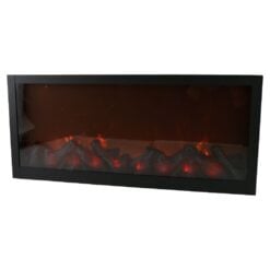 Semineu decorativ cu LED si efect de flacara in miscare 57x25 cm