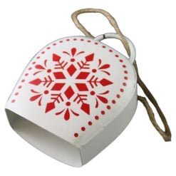 Clopotel de Craciun din metal 9x12 cm