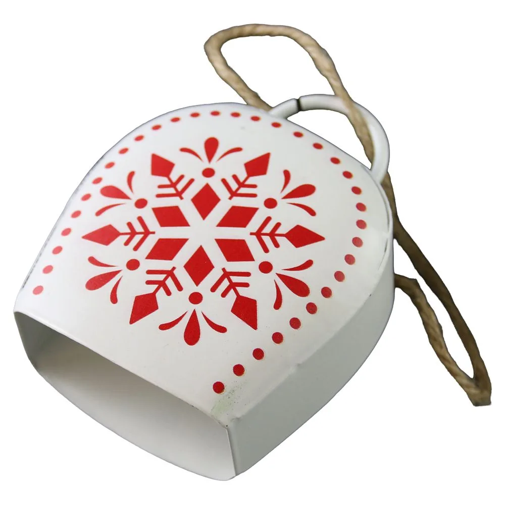 Clopotel de Craciun din metal 9x12 cm