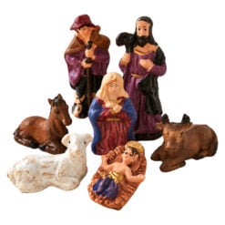 Set 7 figurine din rasina pentru scena Nasterii Domnului 4?6.5 cm