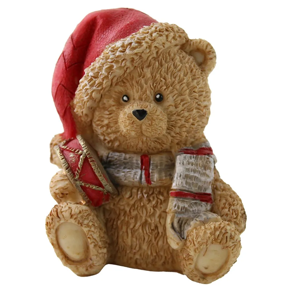 Figurina de Craciun Ursulet din rasina 7 cm