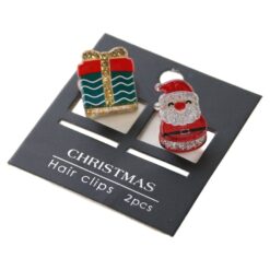 Set 2 agrafe de par cu motive de Craciun 2.5 cm