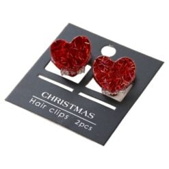 Set 2 agrafe de par cu motive de Craciun 2.5 cm
