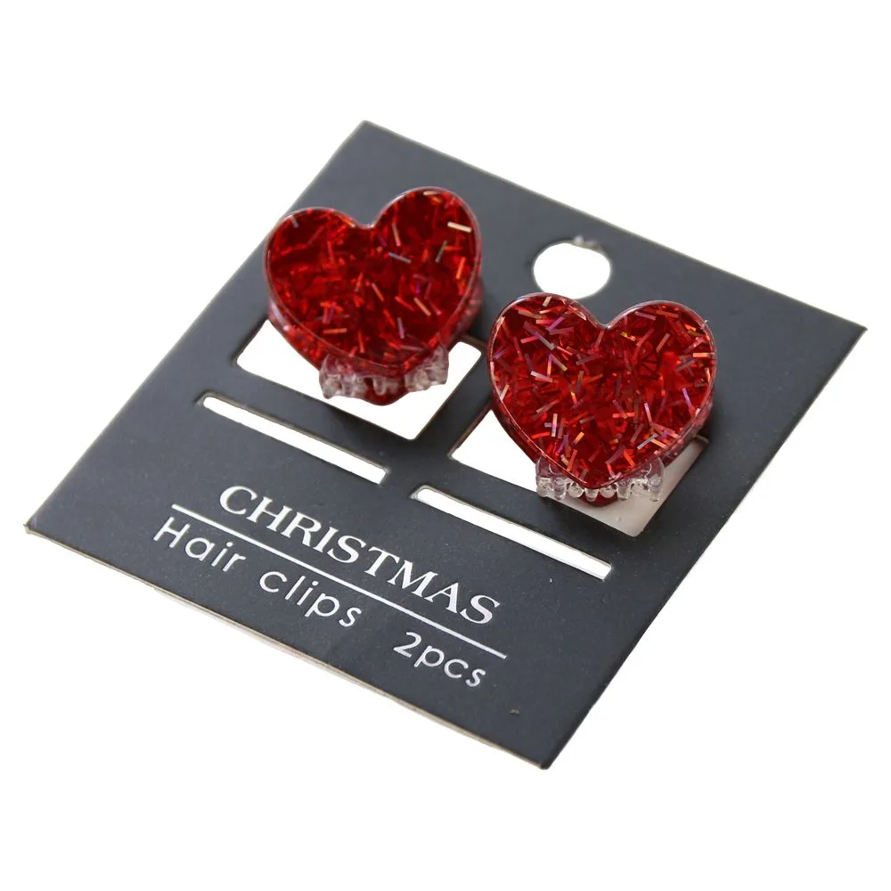 Set 2 agrafe de par cu motive de Craciun 2.5 cm