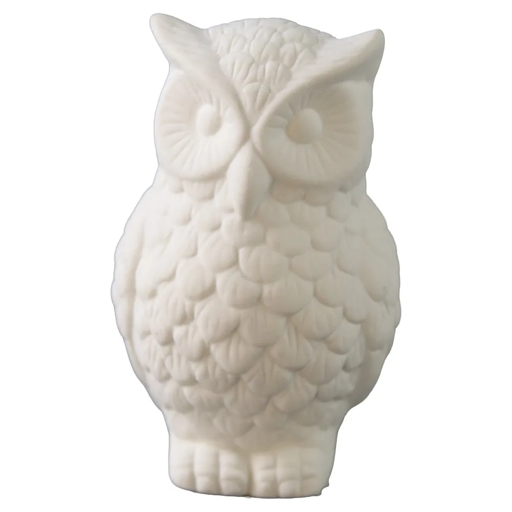 Figurina bufnita alba din ceramica 6x9 cm Figurina bufnita alba din ceramica 6x9 cm