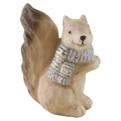 Figurina decorativa Veverita cu sclipici din ceramica 12 cm