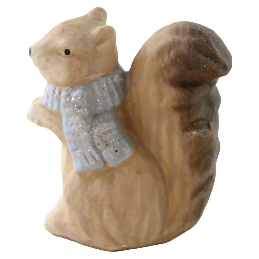 Figurina decorativa Veverita cu sclipici din ceramica 12 cm Figurina decorativa Veverita cu sclipici din ceramica 12 cm