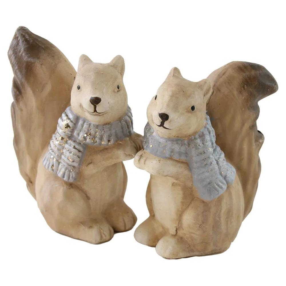 Figurina decorativa Veverita cu sclipici din ceramica 12 cm Figurina decorativa Veverita cu sclipici din ceramica 12 cm