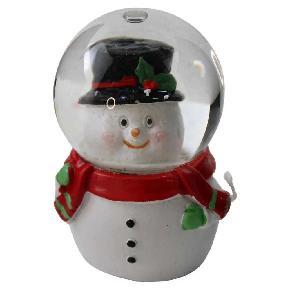 Glob de zapada cu figurina de Craciun 7 cm