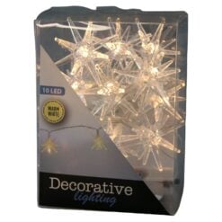 Instalatie luminoasa de Craciun cu 10 LED-uri in forma de stea
