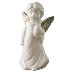 Figurina ingeras din ceramica cu inimioara 17 cm