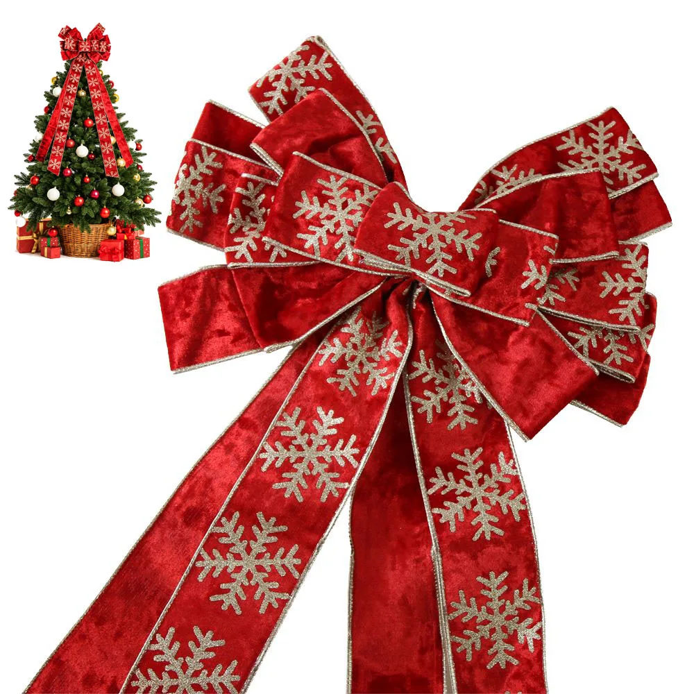Funda decorativa pentru varful bradului de Craciun 33x130 cm