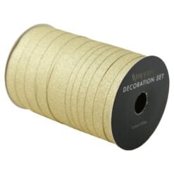 Rola panglica aurie din plastic cu glitter 1 cm x 100 m