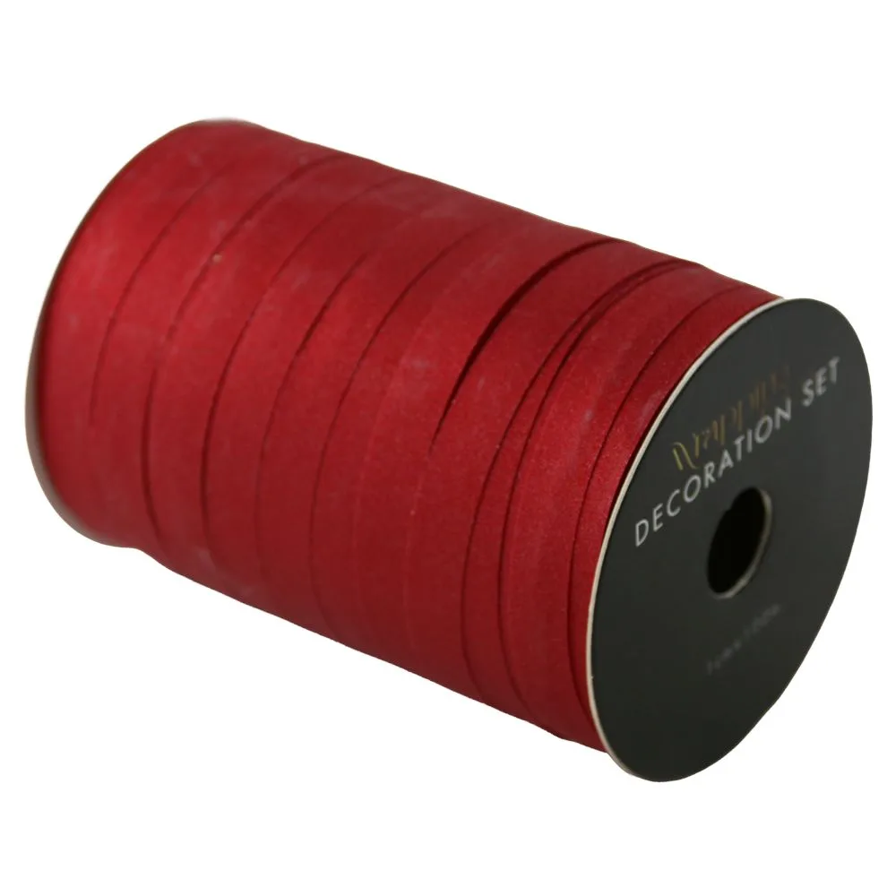 Rola panglica rosu din plastic cu glitter 1 cm x 100 m