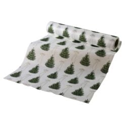 Napron decorativ de Craciun cu brazi 28x200 cm