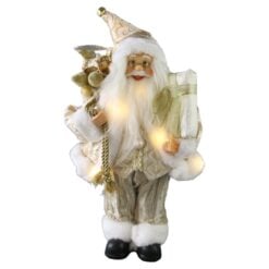 Figurina Mos Craciun cu LED 30 cm