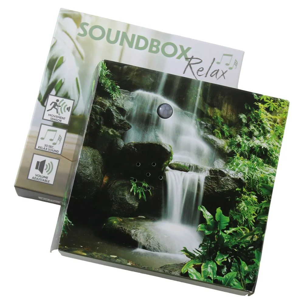 Cutie cu sunete relaxante Soundbox si senzor de miscare 12x12 cm Cutie cu sunete relaxante Soundbox si senzor de miscare 12x12 cm