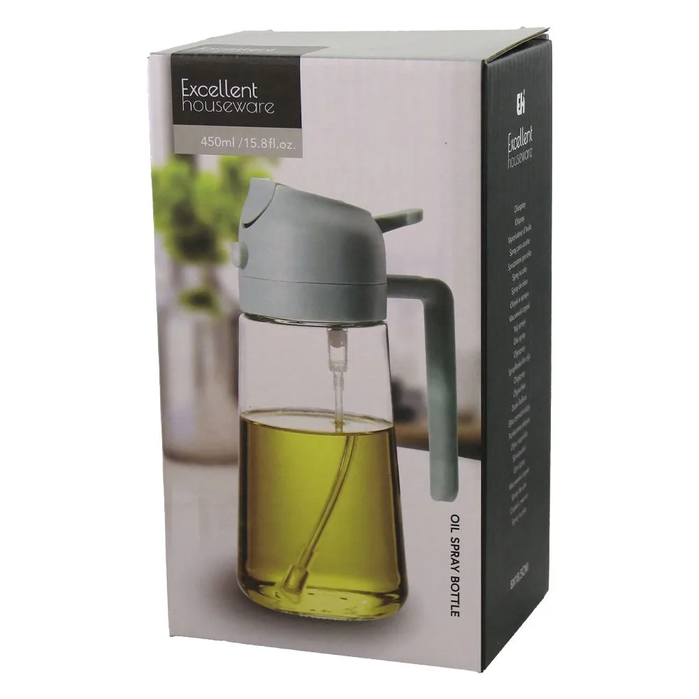 Sticla pentru ulei cu pulverizator si maner 450 ml