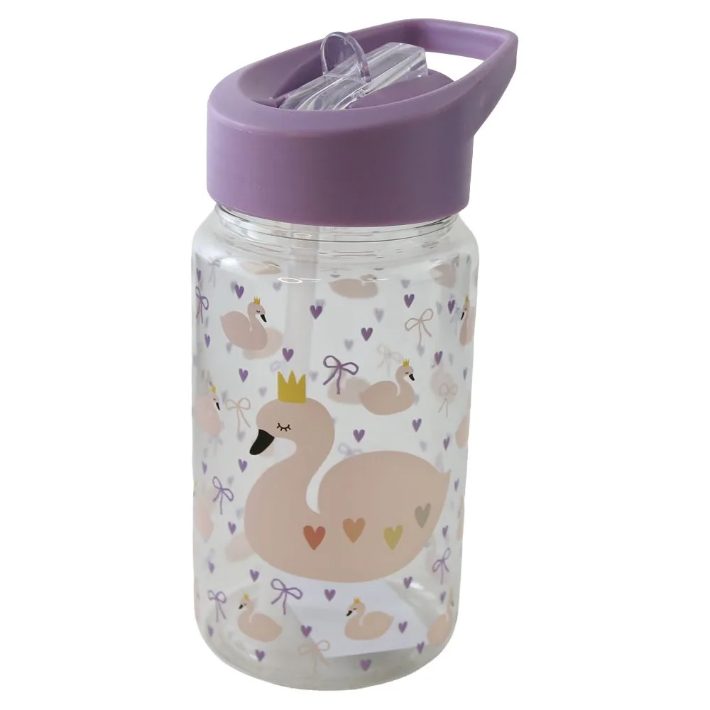 Sticla din plastic cu pai si capac 400 ml Sticla din plastic cu pai si capac 400 ml