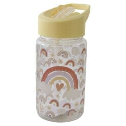 Sticla din plastic cu pai si capac 400 ml