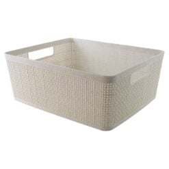 Cos de depozitare din plastic cu manere 34x28x13 cm
