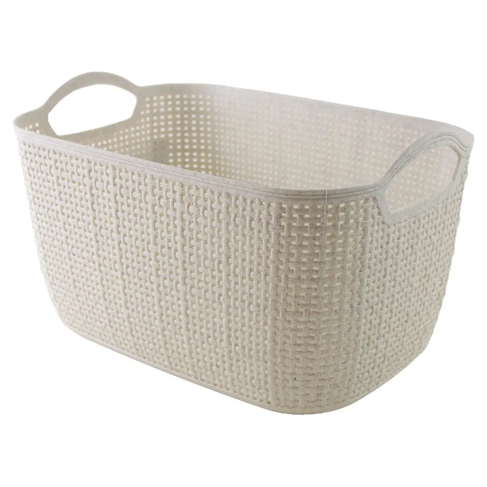 Cos de depozitare din plastic cu manere 29x20x17 cm