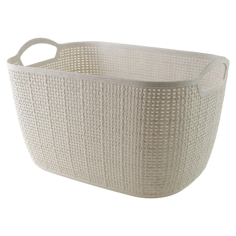 Cos de depozitare din plastic cu manere 35x23x21 cm