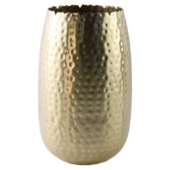 Vaza decorativa aurie din metal 18x29 cm