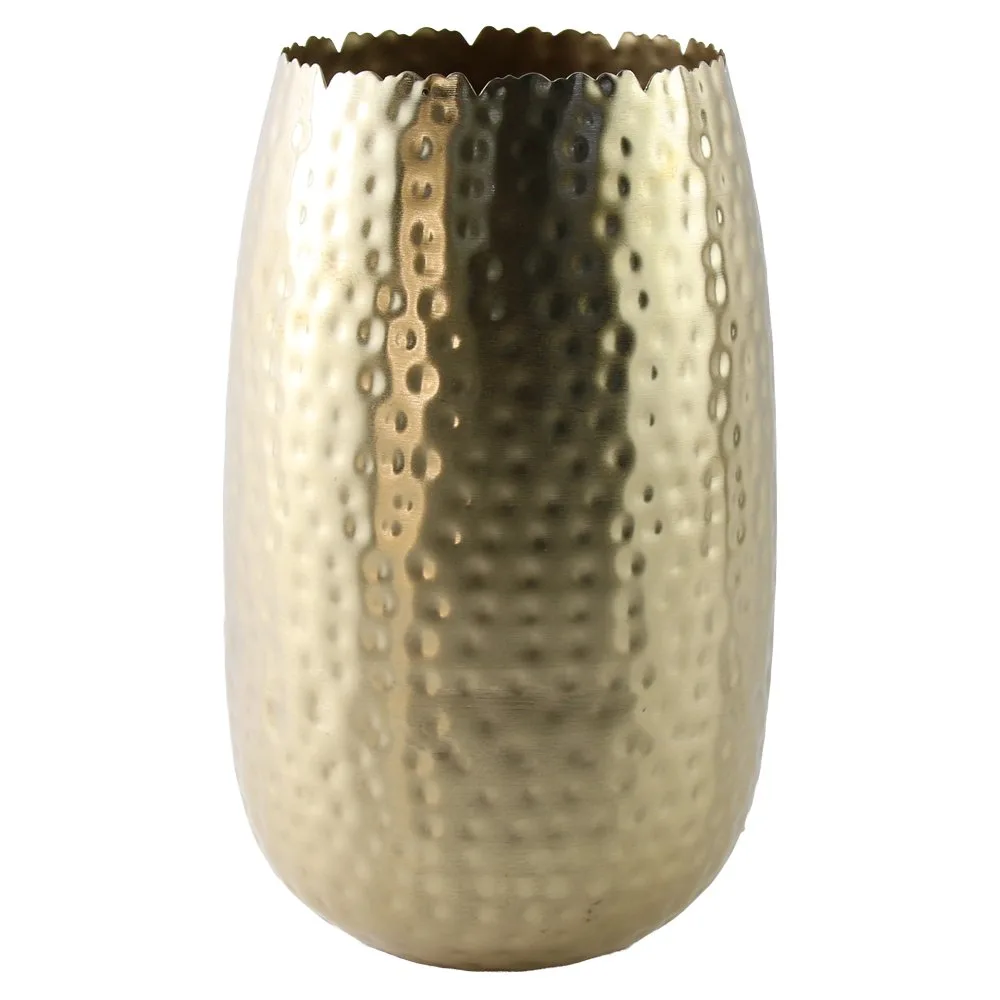 Vaza decorativa aurie din metal 18x29 cm