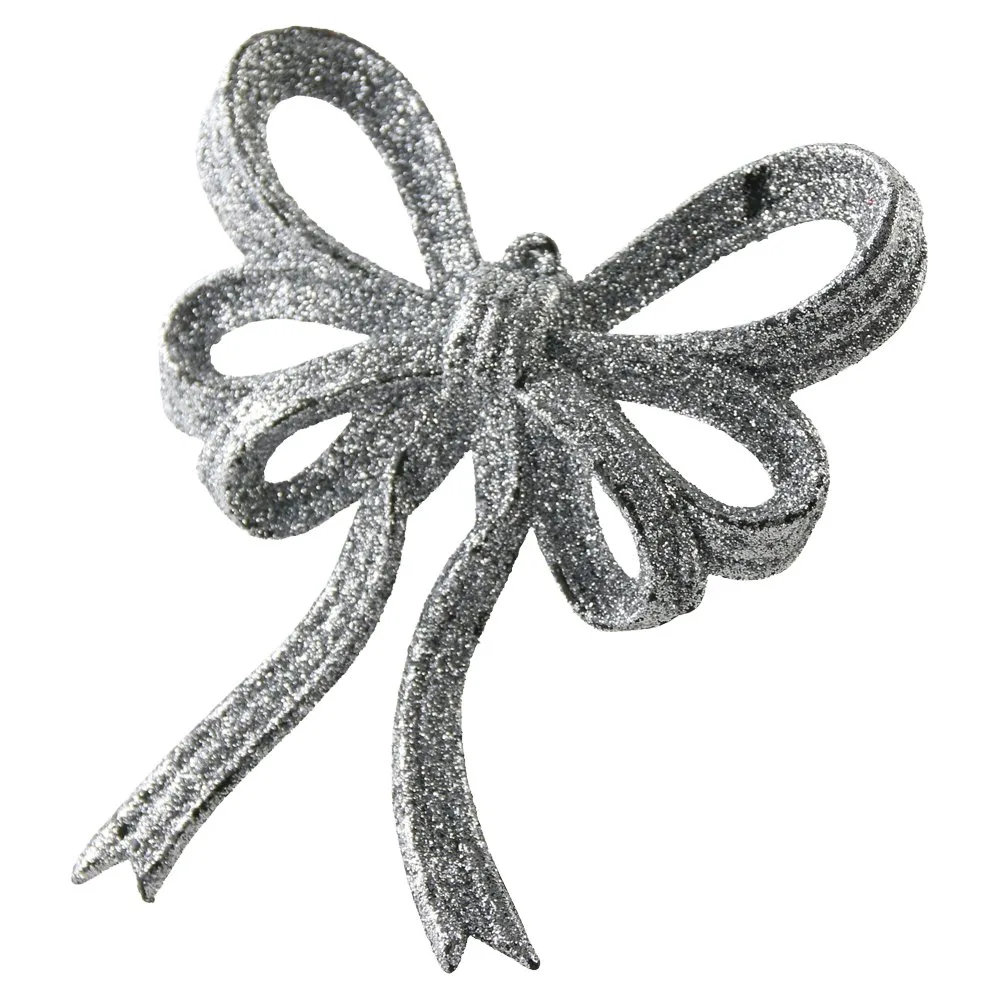 Ornament de brad Fundita cu sclipici din plastic 11x12 cm Ornament de brad Fundita cu sclipici din plastic 11x12 cm