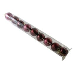 Set 9 globuri pentru brad din plastic 6 cm