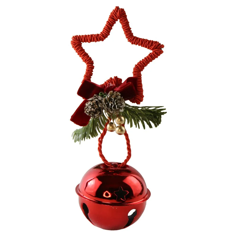 Ornament de Craciun cu stea si glob zurgalai 10x25 cm