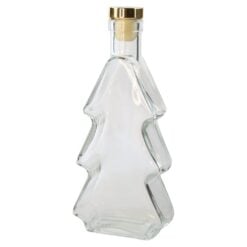 Sticla eleganta in forma de brad cu dop argintiu/auriu 280 ml