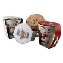Cana de Craciun cu bol din portelan 360/600 ml