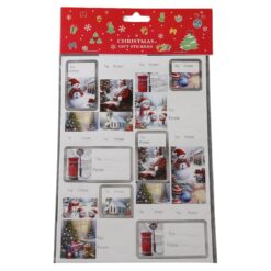 Set 2 coli cu etichete autocolante pentru cadouri de Craciun 15x20 cm