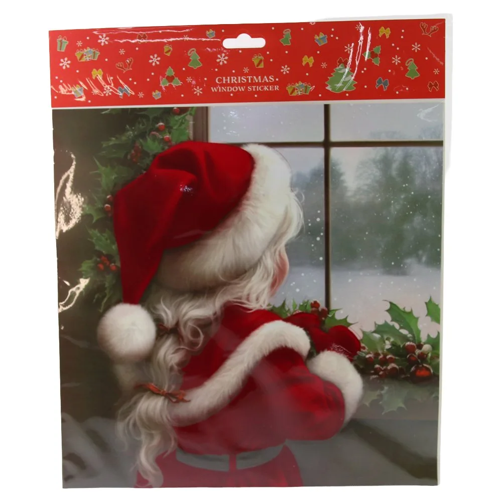 Autocolant decorativ de Craciun pentru geam 31x31 cm