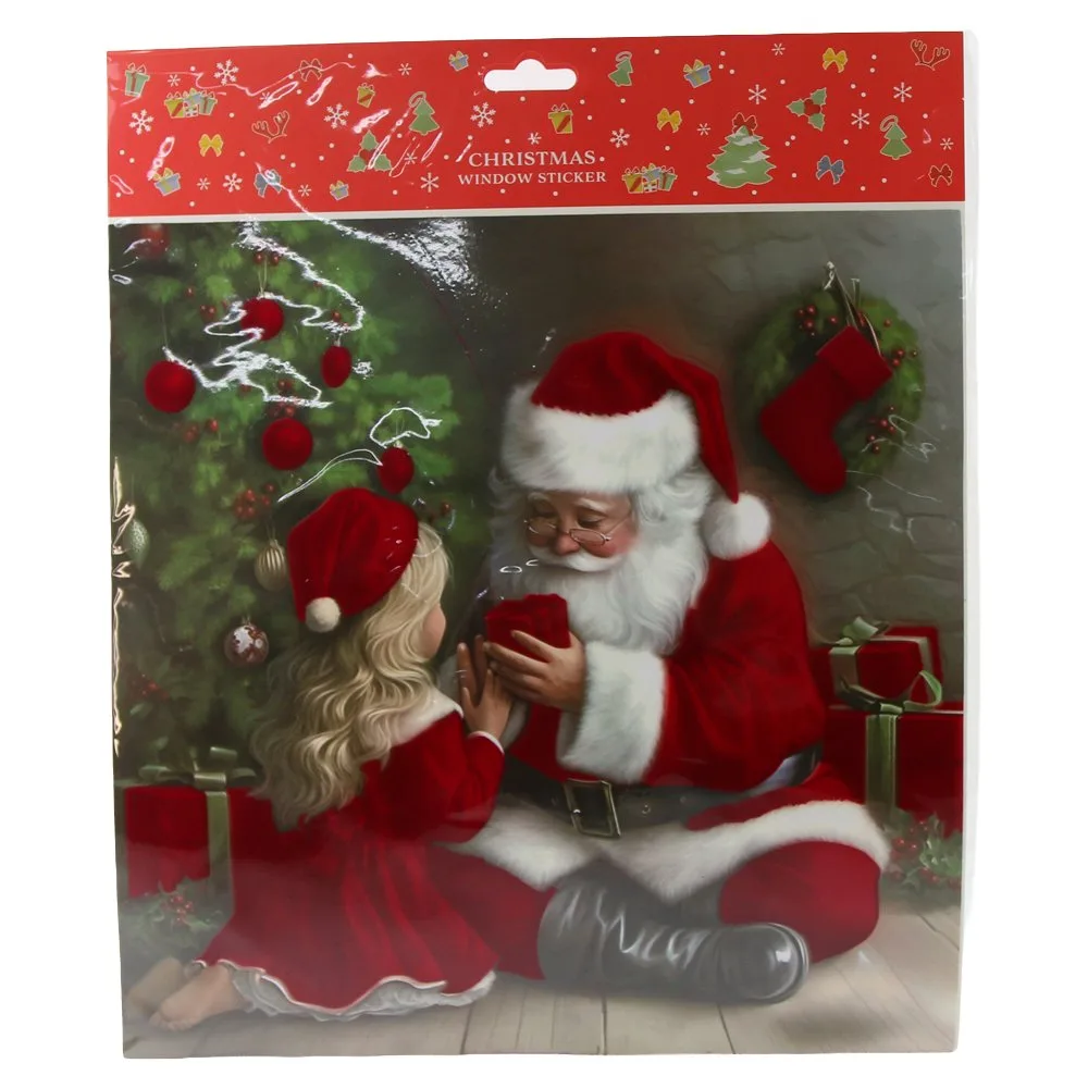 Autocolant decorativ de Craciun pentru geam 31x31 cm