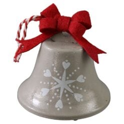 Clopotel de Craciun din metal 6x6.5 cm