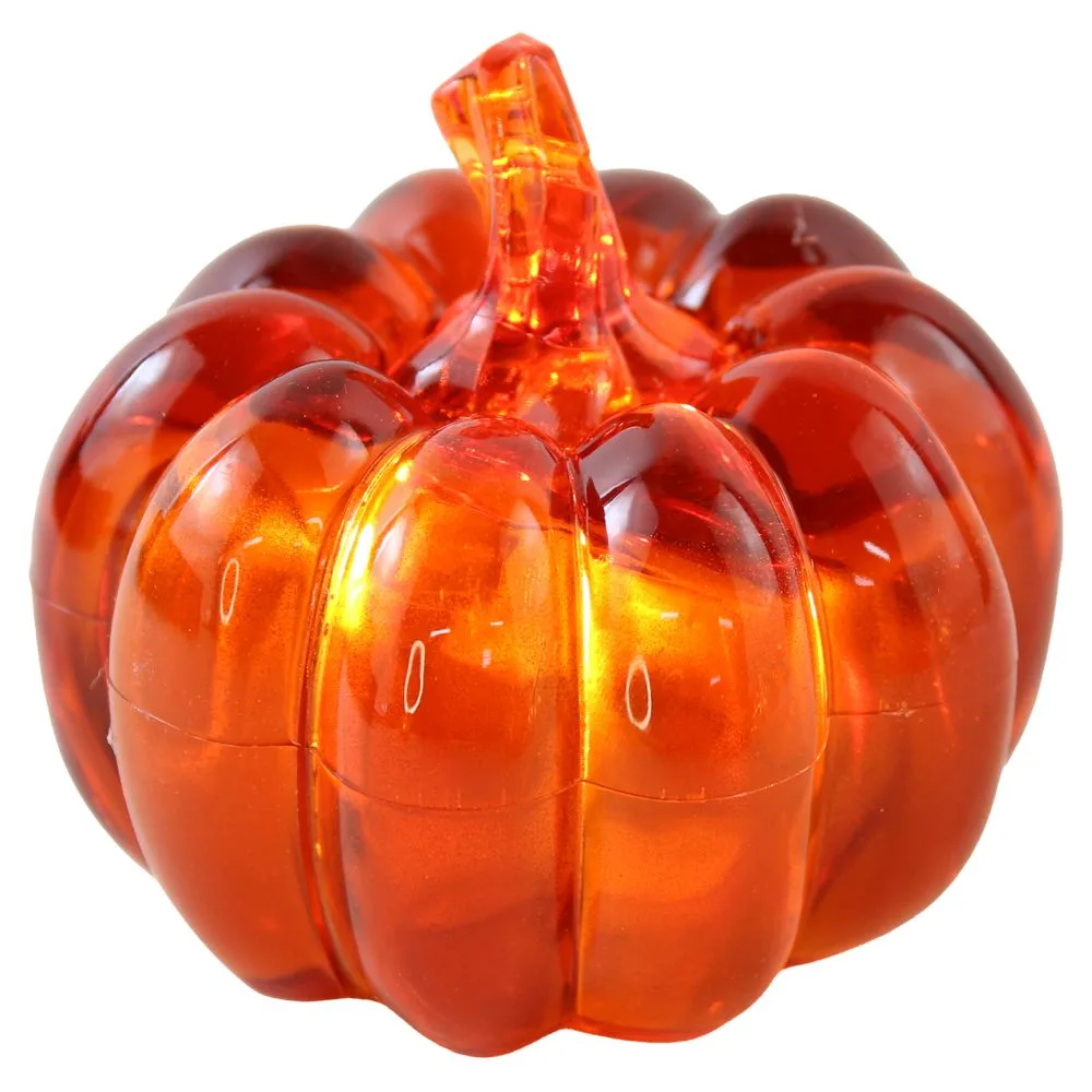 Dovleac decorativ din plastic cu LED 8x7 cm Dovleac decorativ din plastic cu LED 8x7 cm