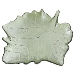 Platou Frunza din sticla 24.5x26 cm