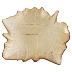 Platou Frunza din sticla 24.5x26 cm