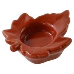 Suport pentru lumanare din ceramica frunza 10/12 cm