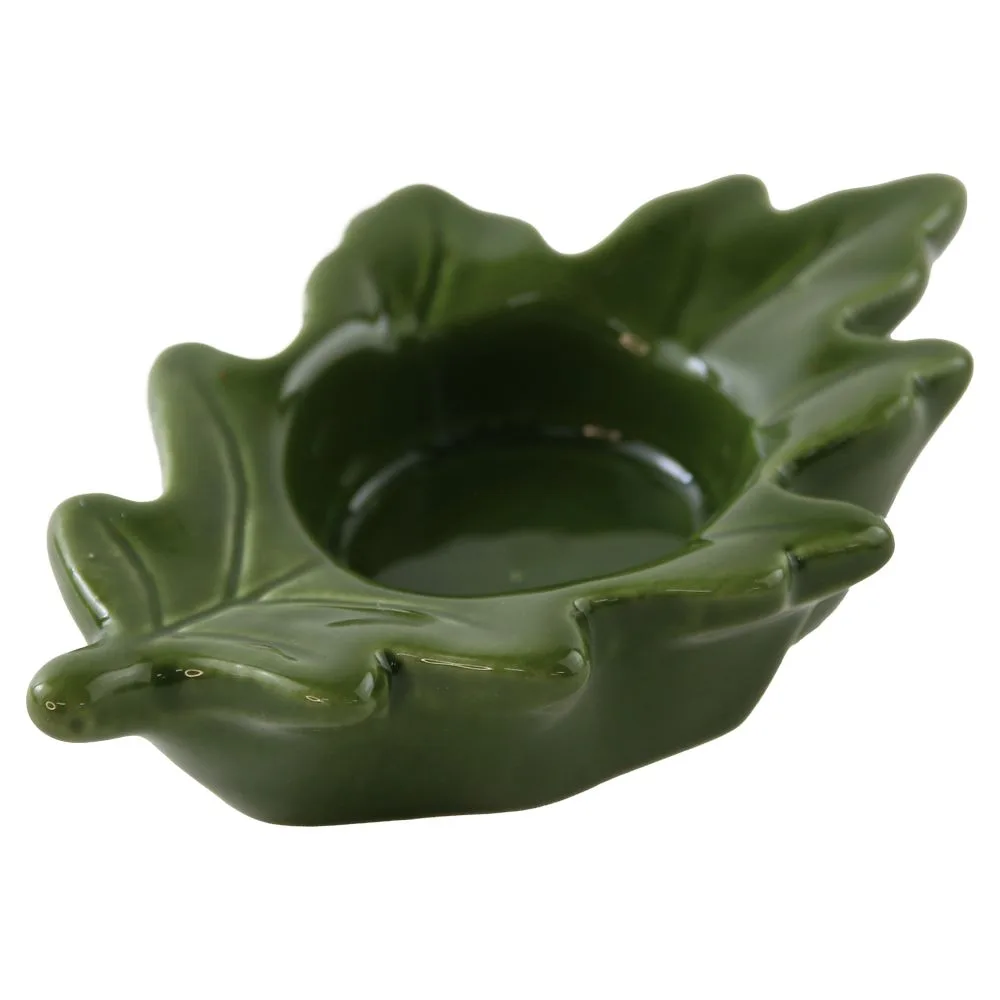 Suport pentru lumanare din ceramica frunza 10/12 cm Suport pentru lumanare din ceramica frunza 10/12 cm