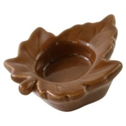Suport pentru lumanare din ceramica frunza 10/12 cm
