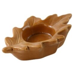 Suport pentru lumanare din ceramica frunza 10/12 cm