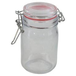 Borcan din sticla cu capac ermetic si inchidere metalica 250 ml
