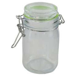 Borcan din sticla cu capac ermetic si inchidere metalica 250 ml