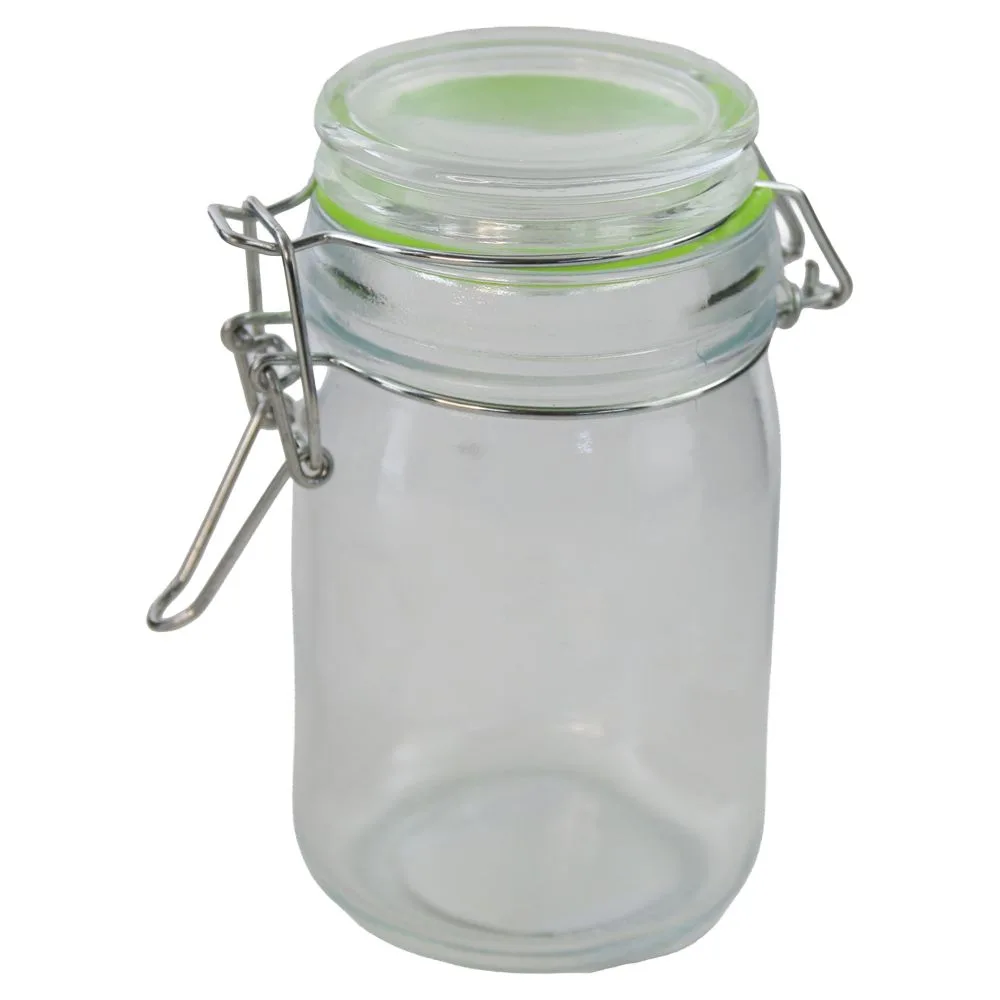 Borcan din sticla cu capac ermetic si inchidere metalica 250 ml