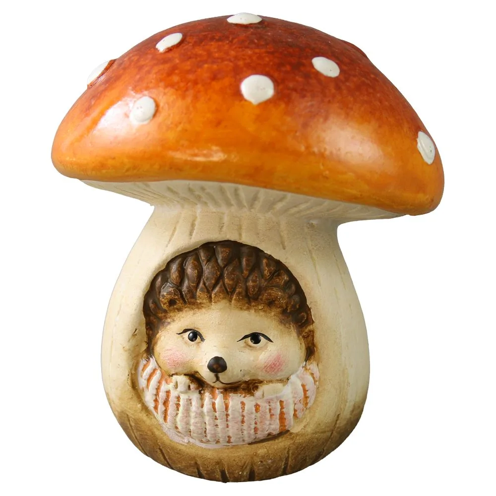 Figurina din ceramica Ciuperca cu animalut 11 cm